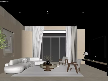Modern minimalist living room scene map texture (ID:ffaeh192744)
