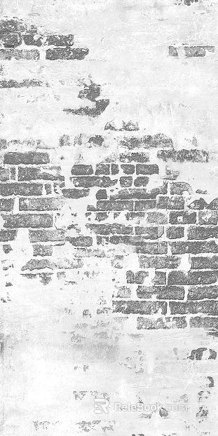 Brick wall white old latex paint texture