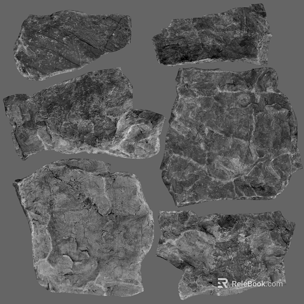 Dark gray rock landscape paving stone texture