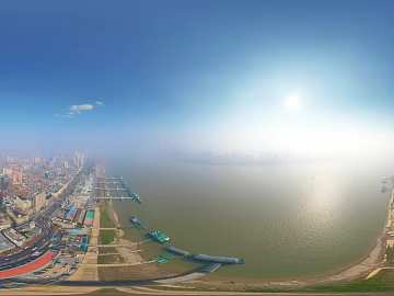 HDR Urban Ecological Rivers and Lakes Scenery Panorama texture (ID:ffach811503)