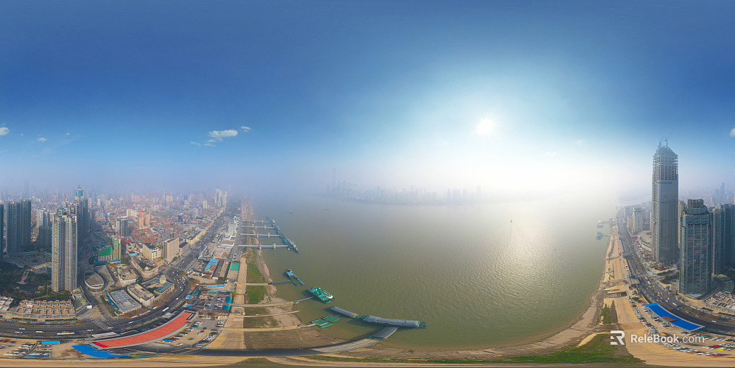 HDR Urban Ecological Rivers and Lakes Scenery Panorama texture