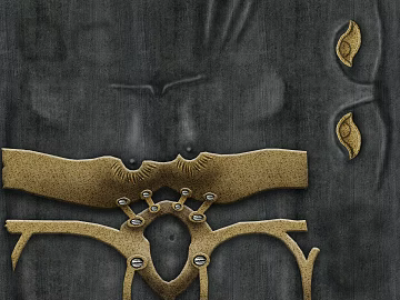 Vintage distressed metal component decoration texture (ID:ffaeh251836)