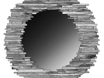 black and white painting 3d model