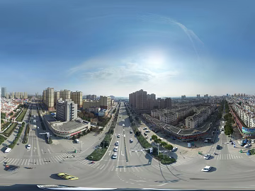 HDR city road traffic panorama texture (ID:ffach248103)