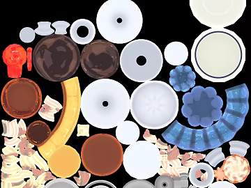 Multicolor ceramic dish tableware material texture (ID:ffaeh350389)