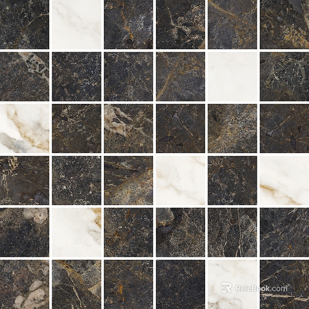 Black and White Parquet Marble Tile Kitchen and Bathroom Wall texture