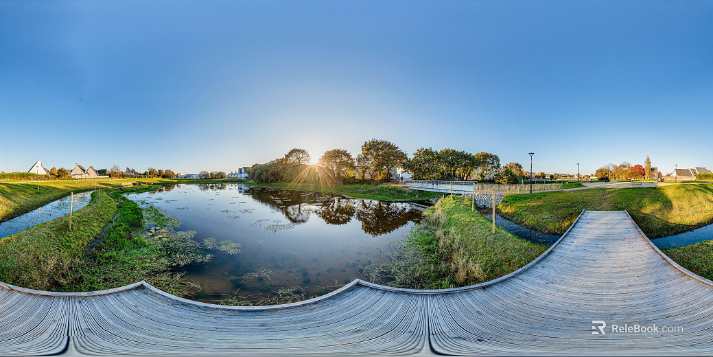 pond park landscape daytime hdr texture