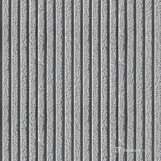 Machine cut stone light gray white shallow groove texture board texture