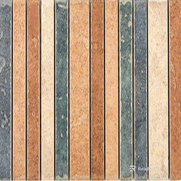 Retro style mixed color strip brick background wall tile texture