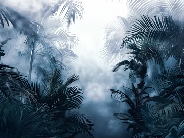 European Literary Plants Tropical Rainforest Wallpaper texture (ID:ffach497506)