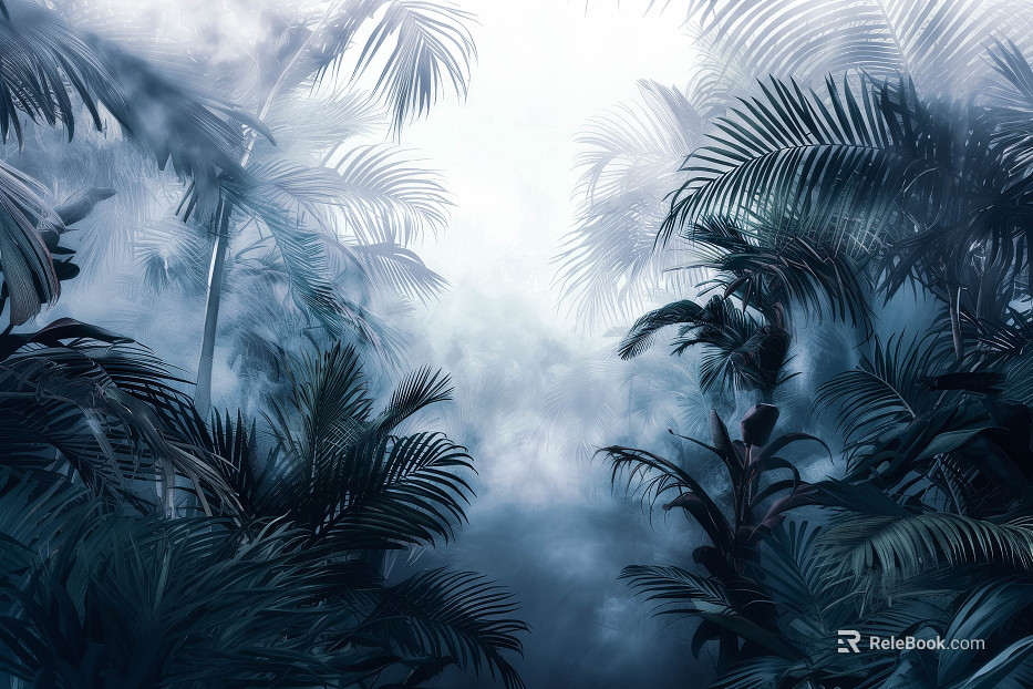 European Literary Plants Tropical Rainforest Wallpaper texture