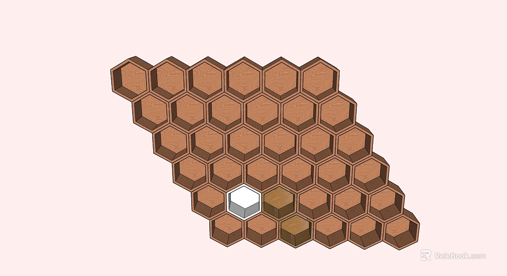 Tan hexagonal wood brick ground texture
