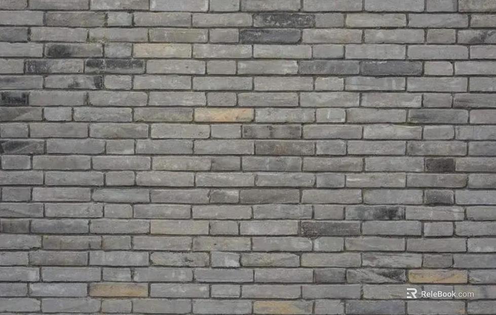 Green gray brick wall building exterior wall texture