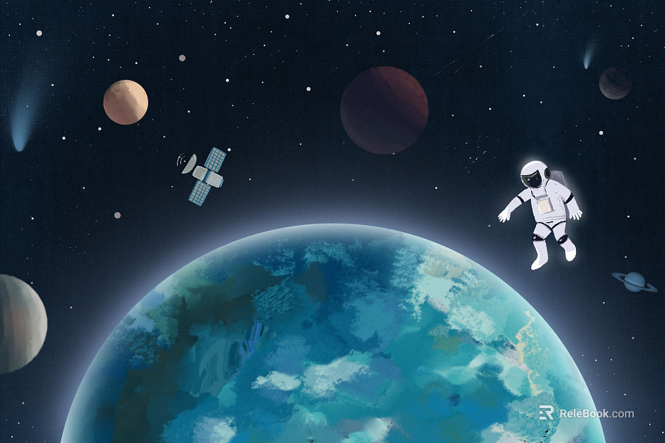cartoon universe mural texture