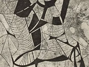Black and white abstract geometric decorative painting texture (ID:ffaeh365524)
