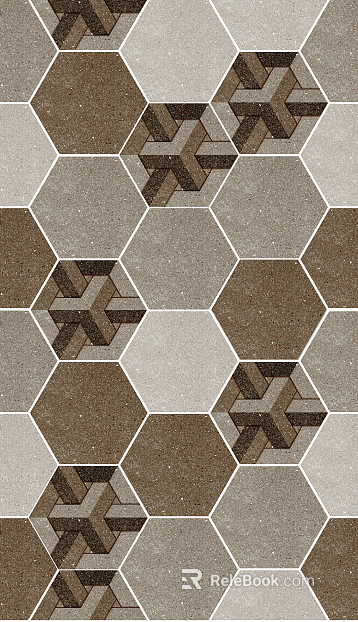 Hexagonal brick hexagonal color small square brick texture