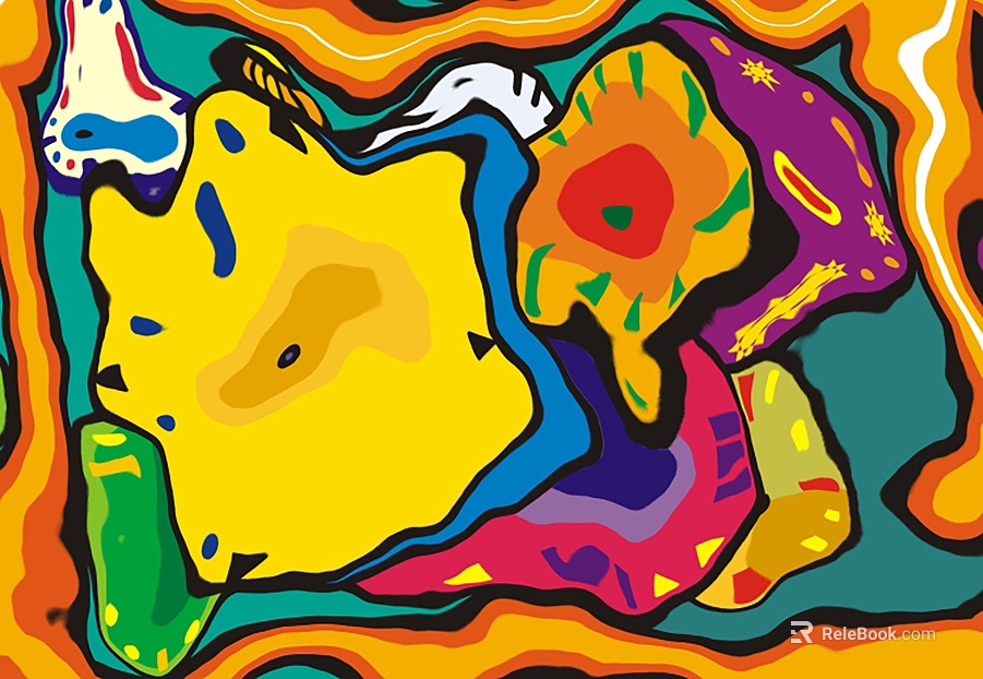 cartoon painting texture