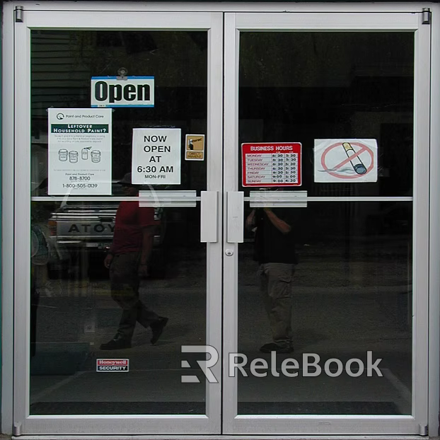 Glass door texture