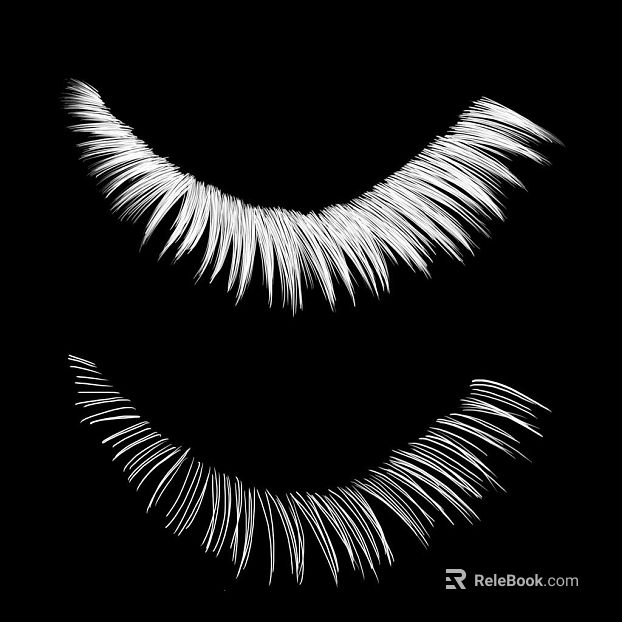 White eyelash eye decoration texture