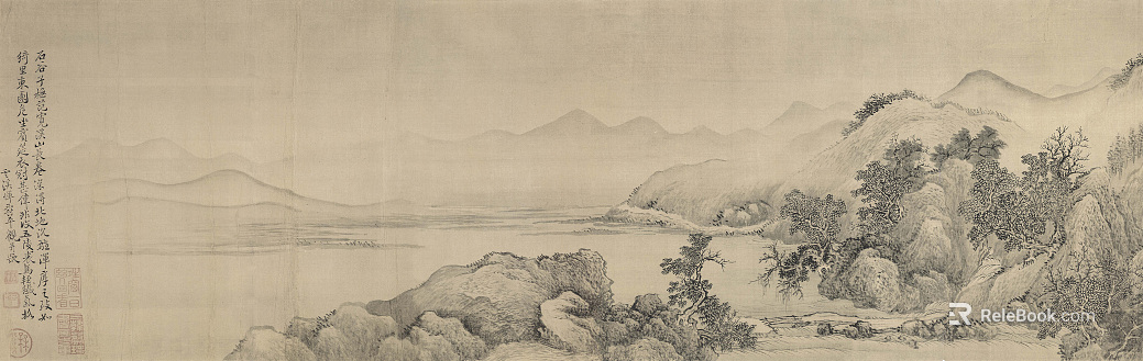 chinese landscape painting texture