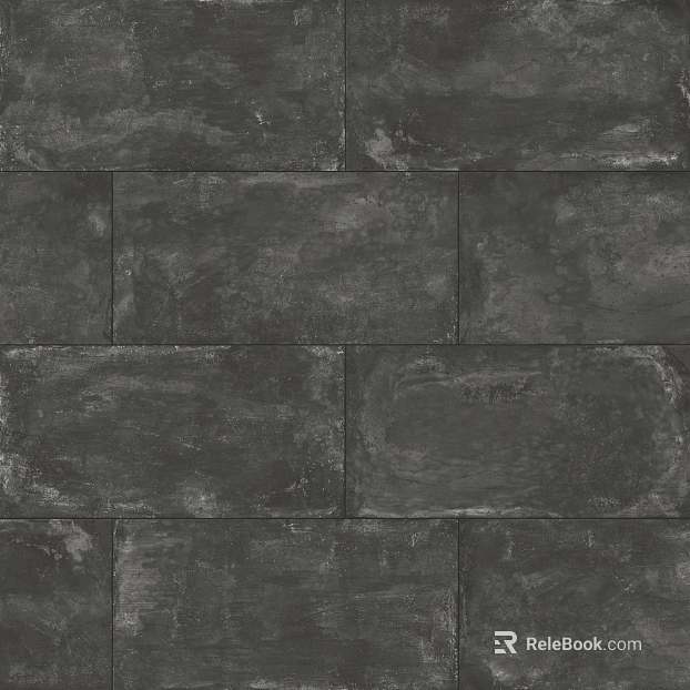 24x 48 Matte Coal Black Brick texture
