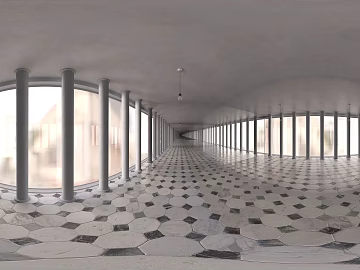 Indoor corridor aisle space HDR texture (ID:ffabg09631)