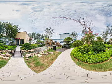 City Park Meadow Cloudy Day HDR texture (ID:ffach439246)