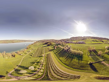 HDR Waterfront Mountain Country texture (ID:ffach861146)