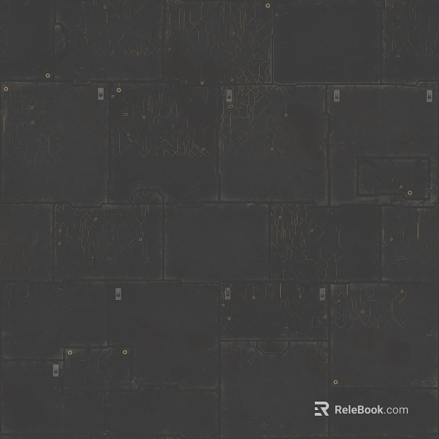 Black gold industrial style metal pattern board wall texture