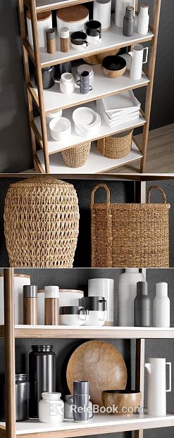 Modern Rice Brown Woven Storage Basket Sideboard texture