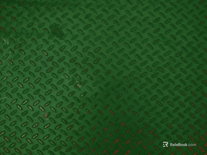 Green old pattern metal plate industrial floor texture