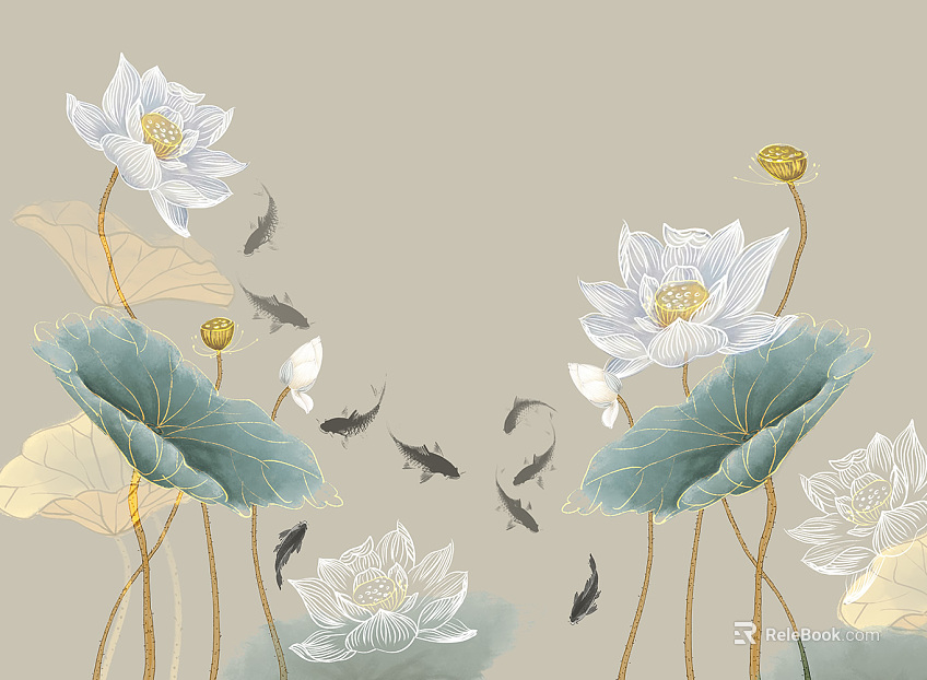 Plant painting texture