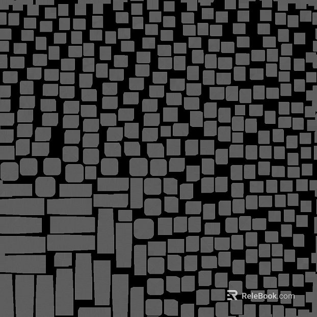 Dark Gray Patterned Mosaic Wall Decoration texture