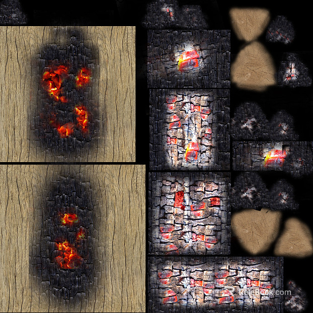 carbon wood black fire carbonized wood texture