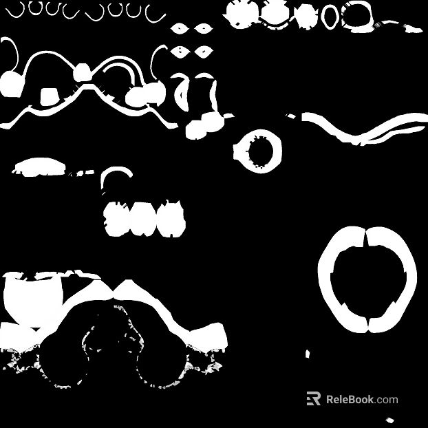 Black and white abstract bump map texture