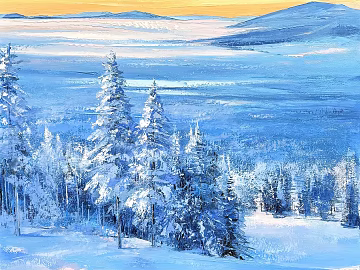 Decorative painting, landscape oil painting texture (ID:ffaeh991494)