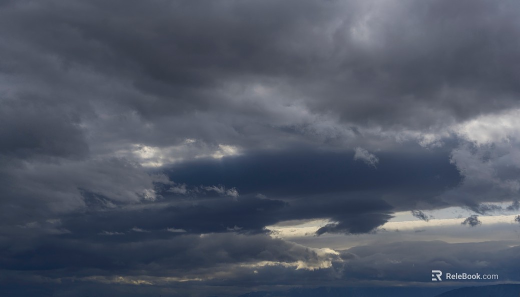 Dark dark clouds, cloudy sky, storm disaster coming texture