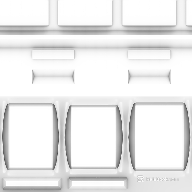 White concave-convex square wall decoration texture