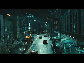 Blue Grey Night City Street Exterior texture (ID:ffaeh338216)