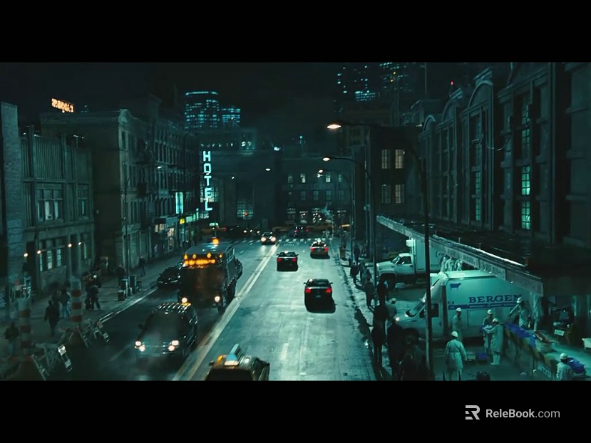 Blue Grey Night City Street Exterior texture