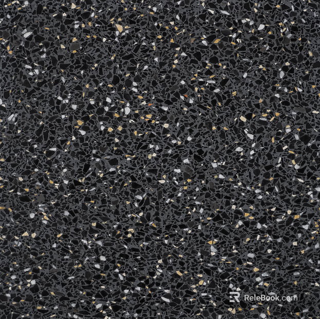 Black terrazzo texture