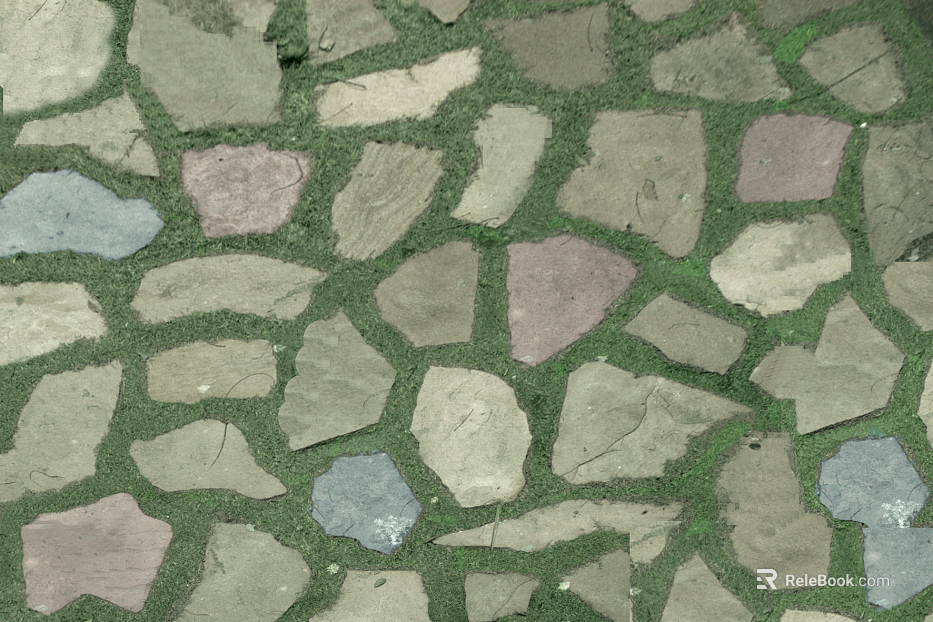 grass-planting brick texture