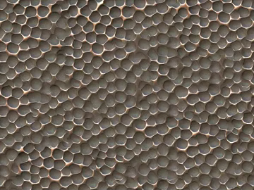 Deep bronze honeycomb pattern metal plate 3d model