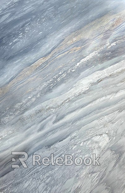 Running Water Pattern Marble, featuring fluid, undulating veins in soft gray and white hues against a tranquil, light-colored background, evoking the serene flow of water.