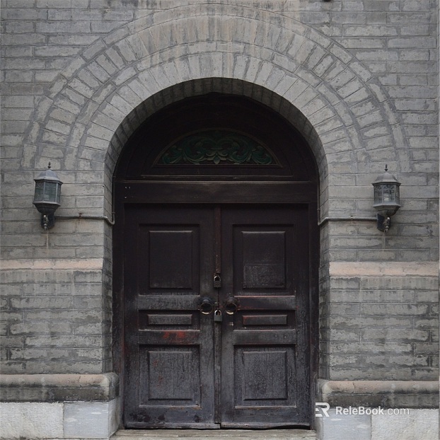 Retro Dark Brown Wooden Door Building Entry Door texture