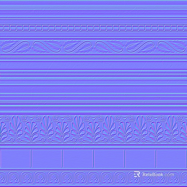 Purple European-style carved wall molding and wainscoting texture