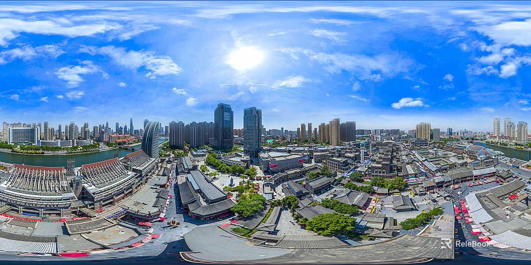 HDR urban ecological greening panorama texture