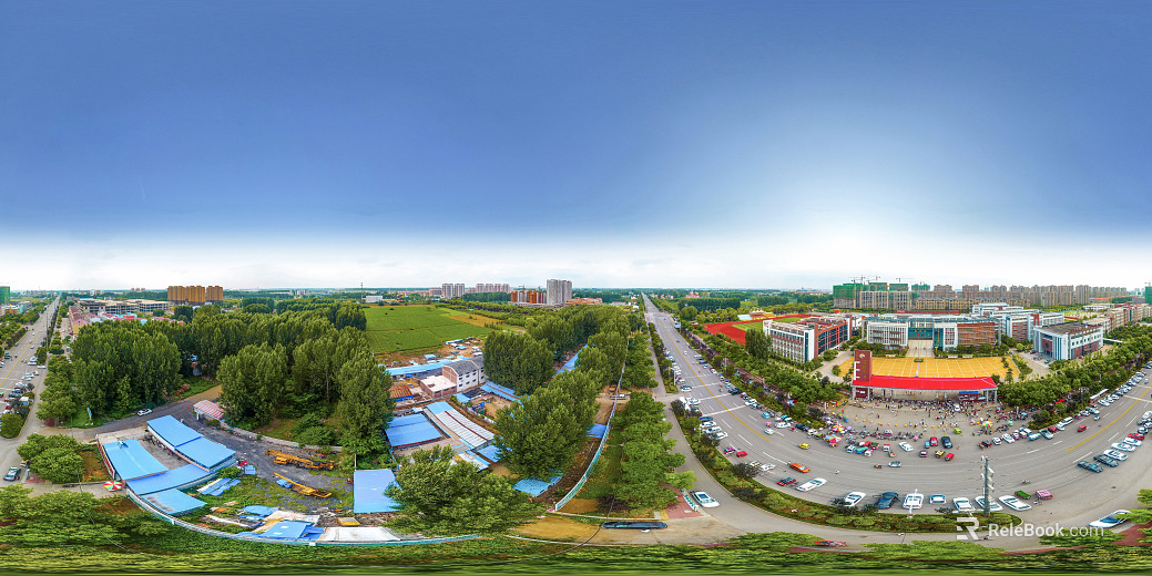 Daytime Urban Ecological Greening HDR texture