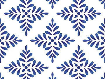 Blue and White Porcelain Fabric Fabric Wallpaper Background Tiles 3d model