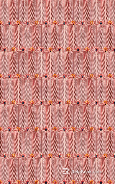 feather brick red art tile texture